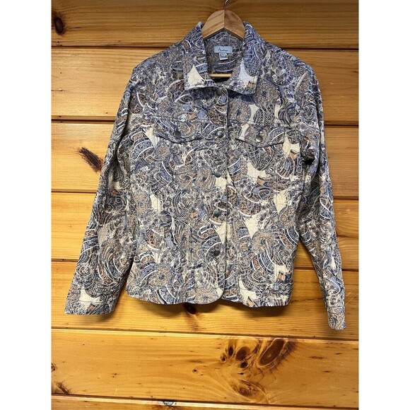 Analogy Multi Color Stretch Cotton Polyester Spandex Jean Jacket Size XL - Picture 1 of 5